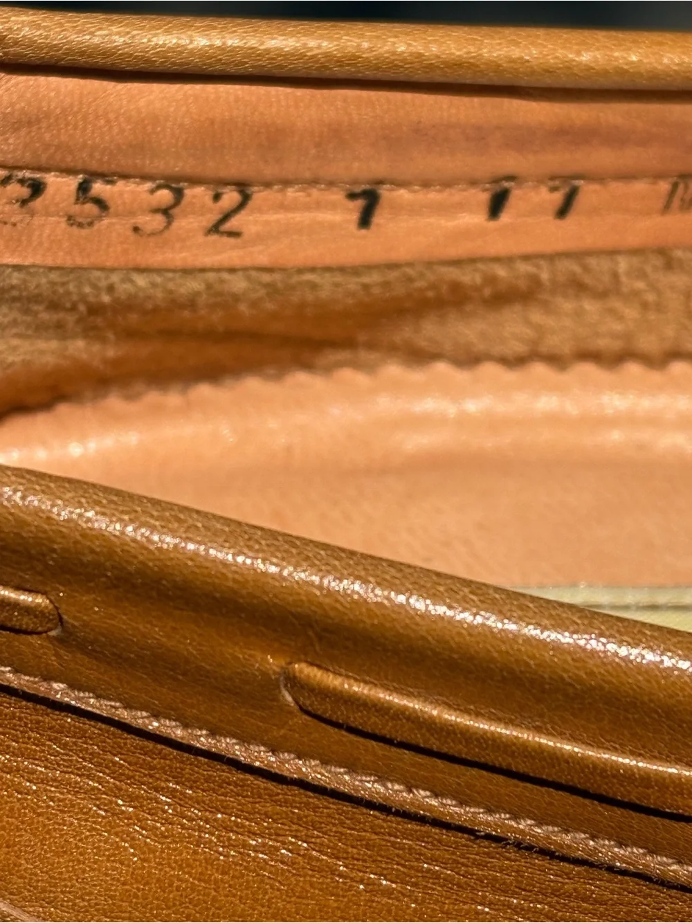 Men’s John Weitz Leather Loafer Sixe 11 Golden Tan